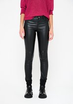 LOLALIZA Skinny broek van imitatieleer - Zwart - Maat 42
