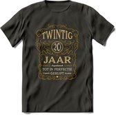 20 Jaar Legendarisch Gerijpt T-Shirt | Okergeel - Ivoor | Grappig Verjaardag Cadeau | Dames - Heren | - Donker Grijs - 3XL