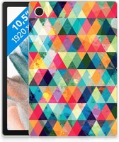 Tablet Hoes Samsung Galaxy Tab A8 2021 Siliconen Cover Geruit met transparant zijkanten