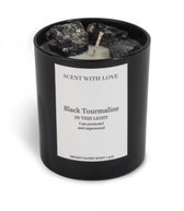 Geurkaars Zwart Black Tourmaline Smokey Gatsby - Scent With Love