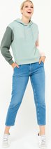 LOLALIZA Sweater met color block - Khaki - Maat L