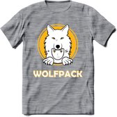 Saitama T-Shirt | Wolfpack Crypto ethereum Heren / Dames | bitcoin munt cadeau - Donker Grijs - Gemaleerd - M