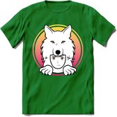 Saitama T-Shirt | Wolfpack Crypto ethereum Heren / Dames | bitcoin munt cadeau - Donker Groen - XL