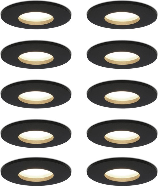 Spot encastrable LED HOFTRONIC ™ 3 spots - Noir - Rond - IP65 - GU10 -  Dimmable - Spot