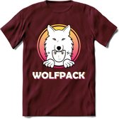 Saitama T-Shirt | Wolfpack Crypto ethereum Heren / Dames | bitcoin munt cadeau - Burgundy - S