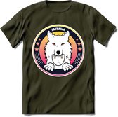 Saitama T-Shirt | Wolfpack Crypto ethereum Heren / Dames | bitcoin munt cadeau - Leger Groen - L