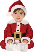 Kerstman baby verkleed kostuum 3-delig - Kerst verkleedkleding - Kerstmannen outfit voor baby's 92