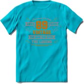 89 Jaar Legend T-Shirt | Goud - Zilver | Grappig Verjaardag Cadeau | Dames - Heren | - Blauw - 3XL