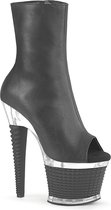 Pleaser - SPECTATOR-1012 Plateau Laarzen, Paaldans schoenen - US 7 - 37 Shoes - Zwart/Transparant