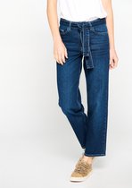 LOLALIZA Rechte jeansbroek met hoge taille - Donker Blauw - Maat 48
