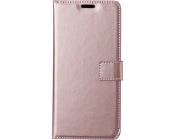 iPhone 6 Plus / 6s Plus Telefoonhoesje - Bookcase - Ruimte voor 3 pasjes - Kunstleer - SAFRANT1 - Rosé Goud