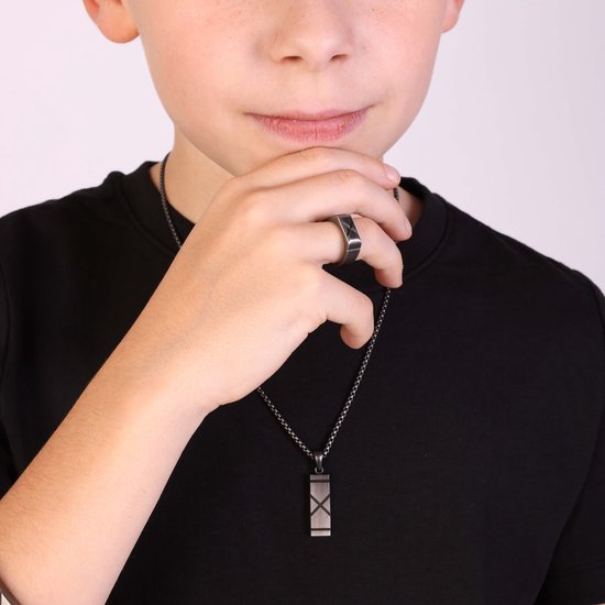Collier garçon en acier avec pendentif plaque avec croix | bol.com