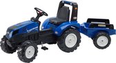 Falk New Holland Traptractor + Aanhanger Blauw/Zwart