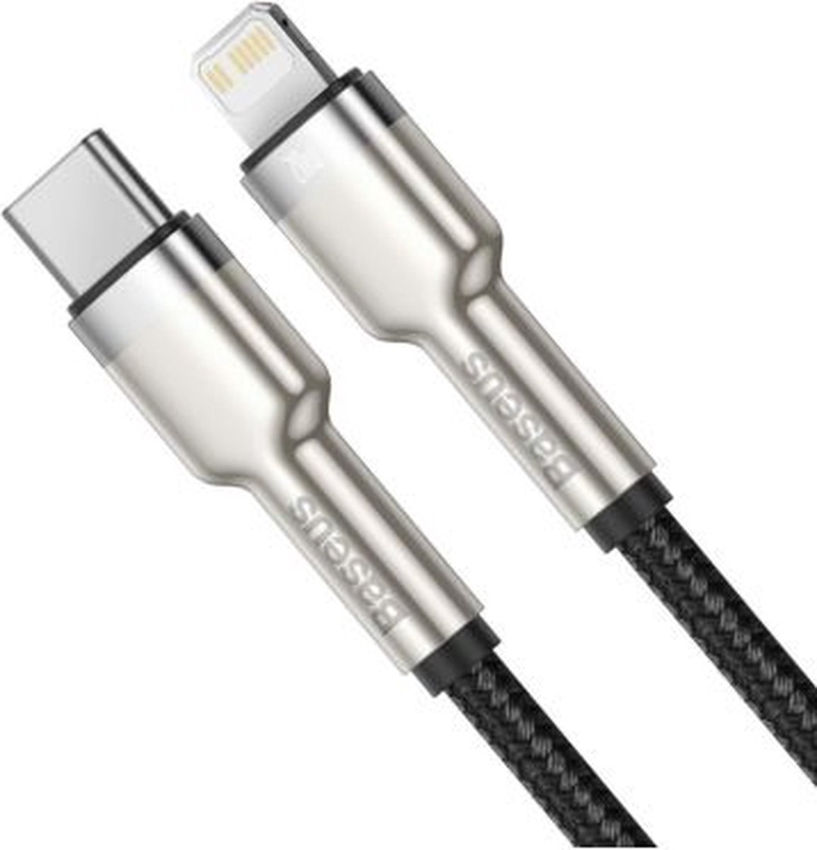 Baseus iPhone oplader kabel USB-C naar lightning kabel geschikt voor Apple iPhone 13 & 12 (Mini, Pro, Pro Max) - iPhone oplaadkabel - iPhone kabel - Lightningkabels - iPhone 12 oplader - iPhone 12 oplaadkabel 20W 25cm Zwart - CATLJK-01