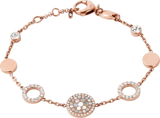 FOSSIL Mosaic Bracelet Rosegold Rose doré