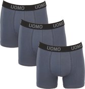 UOMO 3-Pack heren boxershorts Grijs - maat S