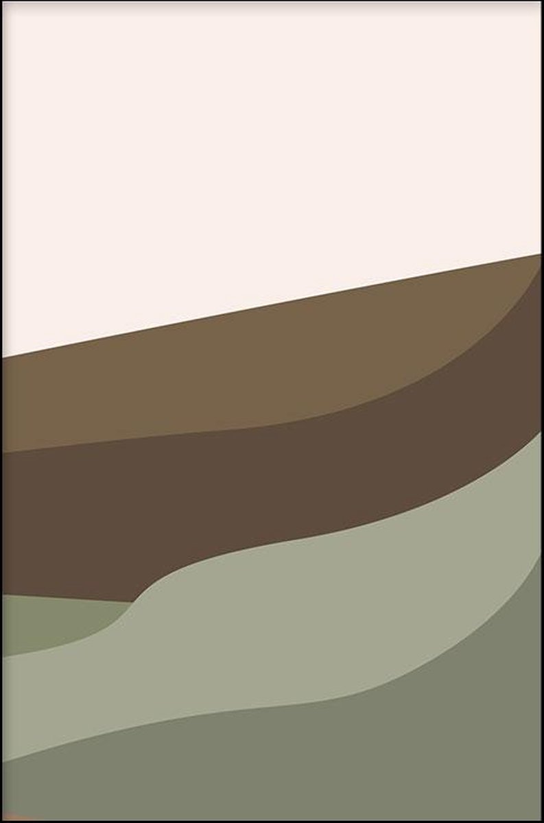 Walljar - Abstract Mountains III - Muurdecoratie - Poster