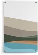 Walljar - Hills I - Muurdecoratie - Plexiglas schilderij
