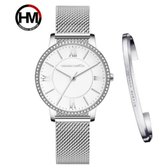 Dames Horloge met armband Hannah Martin HM1072-1 Zilverkleurig
