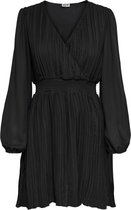 Jacqueline de Yong Jurk Jdyabigale L/s Plisse Dress  Wvn 15242920 Black Dames Maat - 40