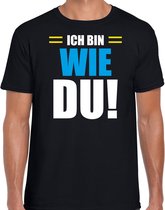 Apres ski t-shirt Ich bin wie du zwart  heren - Wintersport shirt - Foute apres ski outfit/ kleding/ verkleedkleding XL
