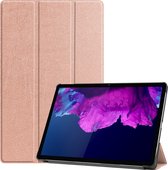 Lenovo Tab P11 Hoes Luxe Book Case Hoesje - Lenovo Tab P11 Hoes Cover (11 inch) - rose Goud