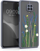 kwmobile hoesje voor Xiaomi Redmi Note 9S / 9 Pro / 9 Pro Max - Back cover in lavendel / groen / mat transparant - Smartphonehoesje - Bloemstengels Lavendel design