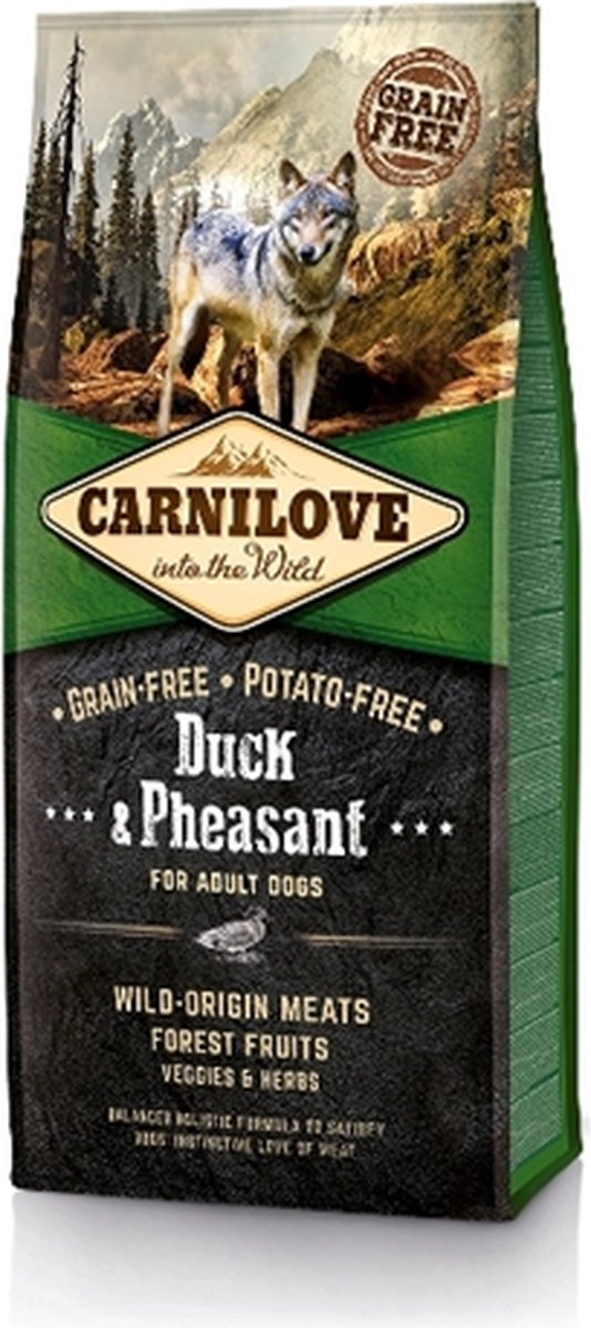 Carnilove duck / pheasant adult - 12 kg - 1 stuks