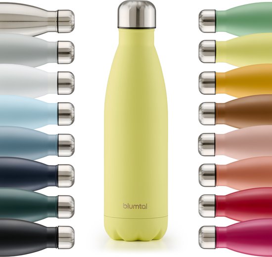 Blumtal Thermosfles - Met dubbele wand - Thermosbeker Koffie, Thee en Koele dranken - Travel Mug - 350ml - New Yellow - Geel