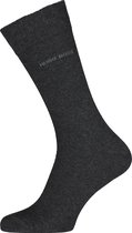 HUGO BOSS Cotton Uni (2-pack) - herensokken katoen - antraciet grijs -  Maat: 47-50