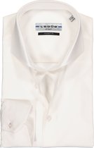 Ledub modern fit overhemd - wit - Strijkvriendelijk - Boordmaat: 45