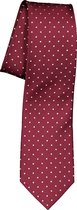 ETERNA stropdas - bordeaux rood met wit gestipt -  Maat: One size