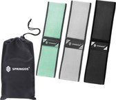 Springos Resistance Band - Fitness Elastiek - Weerstand Set - Fitness elastiek - Set Van 3 - Multicolor