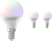 Voordeelpak 3x Calex Smart Kogelvormig LED Lamp E14 5W 470lm 2200-4000K | Tuya Wifi - Color Ambiance + Afstembaar Wit