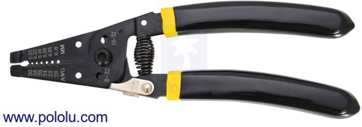 Wire Stripper 20-30 AWG Solid (22-32 AWG Stranded) striptang Pololu 1923