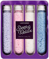 Badzout buisjes set "Sleep & Relax" - Multicolor - Kunststof - 4 x 70g - Set van 4 - Cadeau - Geschenkset - Cadeauset - Badset - Kerstcadeau - Sinterklaascadeau