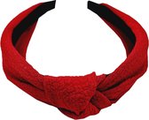 Haarband Diadeem Knoop Effen Rood