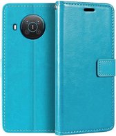 LuxeBass Boekhoesje geschikt voor Nokia G10/G20 - Turquoise - telefoonhoes - gsm hoes - telefoonhoesjes