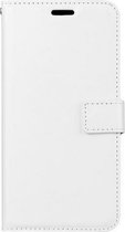 LuxeBass Hoesje geschikt voor Sony Xperia XA1 - Bookcase Wit - portemonee hoesje - telefoonhoes - gsm hoes - telefoonhoesjes