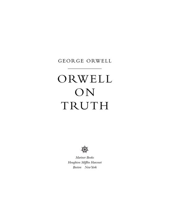 Orwell On Truth