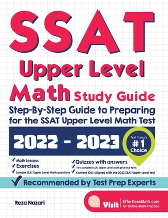 SSAT Upper Level Math Study Guide | 9781637190388 | Reza Nazari ...
