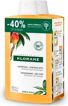 Klorane Dry Hair Shampoo Mango 2x400ml