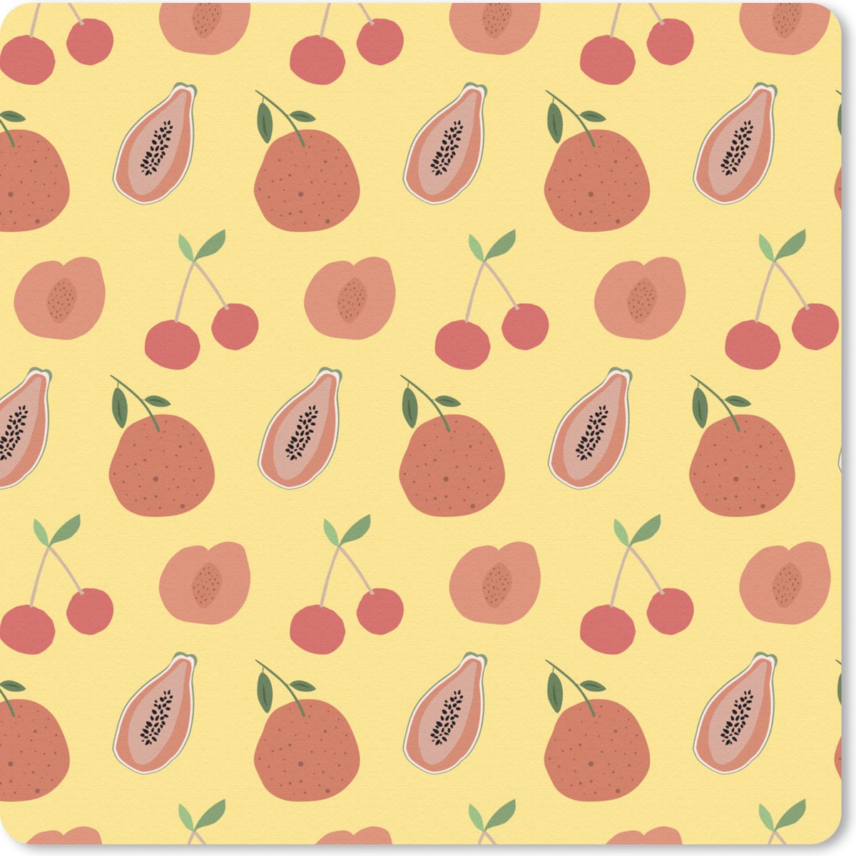 Muismat 30x30 cm - Mousepad Fruit - Abstract - Patronen - Muismatten