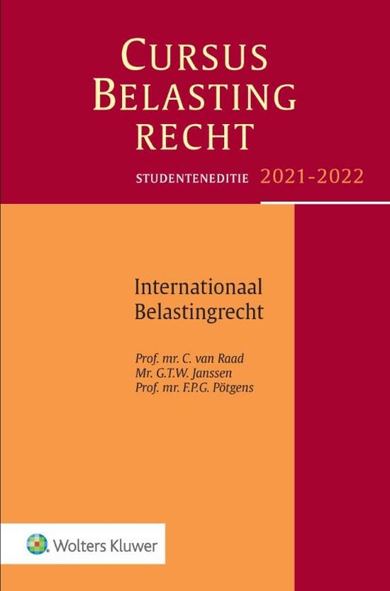 Studenteneditie Cursus Belastingrecht Internationaal Belasti ... - cover