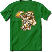 Hopman T-Shirt | Bier Kleding | Feest | Drank | Grappig Verjaardag Cadeau | - Donker Groen - 3XL
