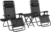 Zero Gravity Tuinstoelen set van 2 + tafel