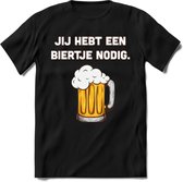 Jij Hebt Een Biertje Nodig T-Shirt | Bier Kleding | Feest | Drank | Grappig Verjaardag Cadeau | - Zwart - L