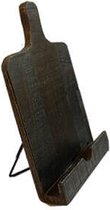 Kookboekenstandaard  - boekenhouder hout  - sunburn hout  -  H39cm