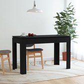 Decoways - Eettafel 120x60x76 cm spaanplaat zwart