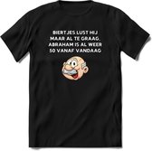 Biertjes lust hij maar al te graag T-Shirt | Grappig Abraham 50 Jaar Verjaardag Kleding Cadeau | Dames – Heren - Zwart - S